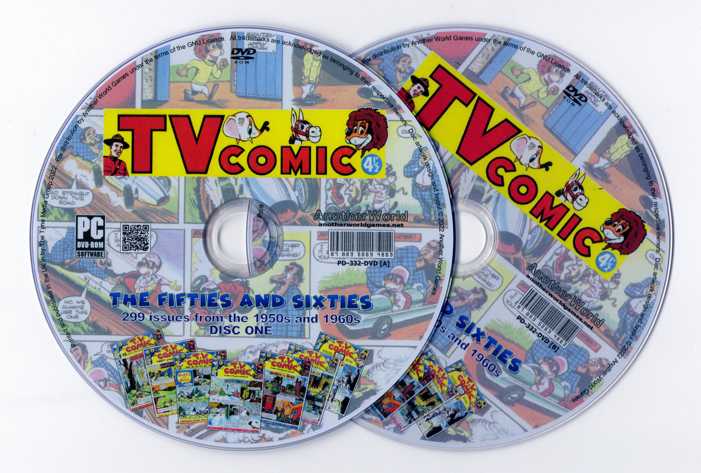 TV Comic (1950s & 1960s) The Comic Book Archive on DVD-ROM - With 299 Issues! (2 Disc Set)