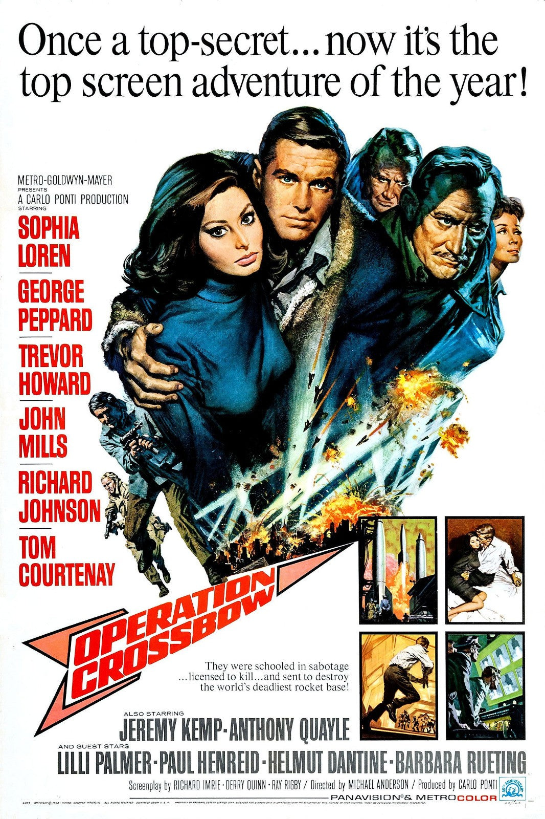 Operation Crossbow (1965) War Drama John Mills Public Domain DVD DISC ONLY