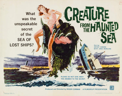 Creature from the Haunted Sea (1961) Horror Public Domain Film (Disc Only)
