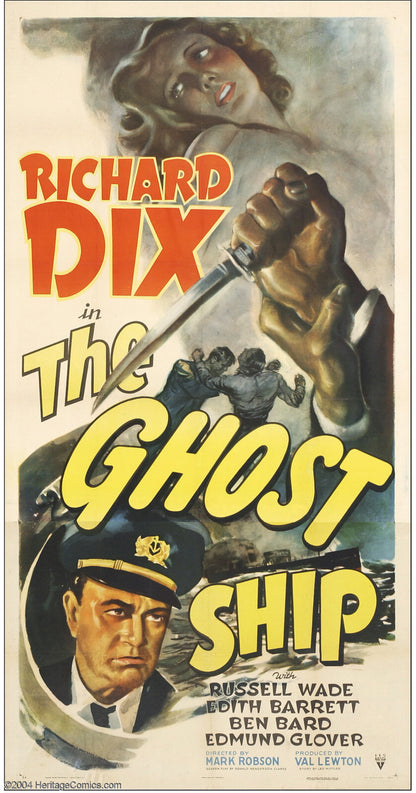 The Ghost Ship (1943) Mystery Richard Dix DVD Public domain film (Disc Only)