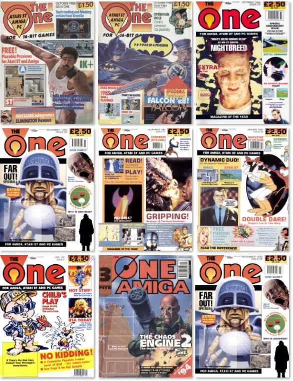 THE ONE MAGAZINE Full Collection on 2 DISKS (AMIGA, ATARI ST AND PC GAMES)