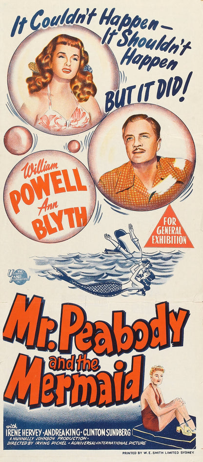 Mr. Peabody and the Mermaid (1948) Comedy DVD Public domain film (Disc Only)