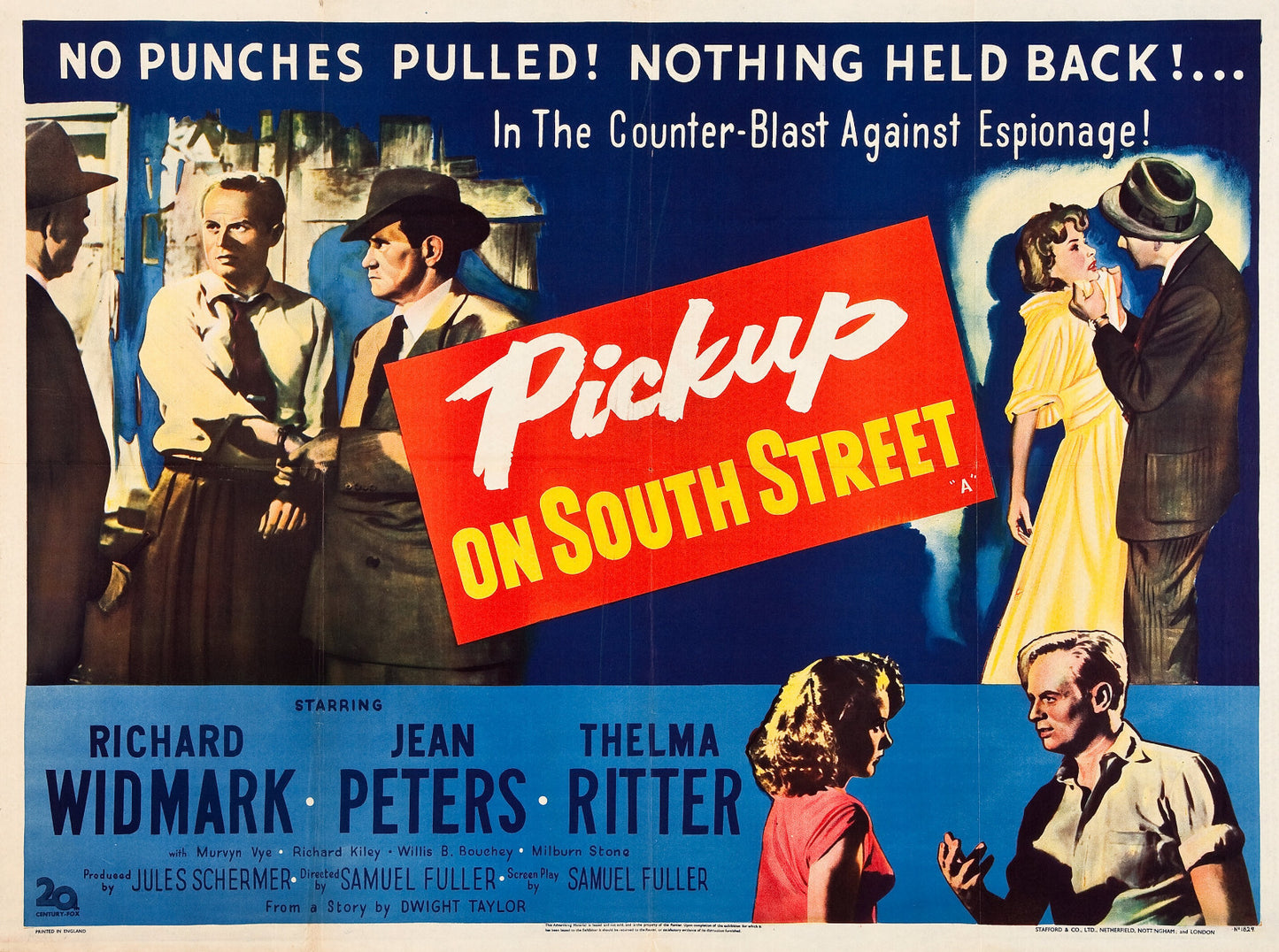Pickup on South Street (1953) Crime Richard Widmark DVD Public domain (Disc Only