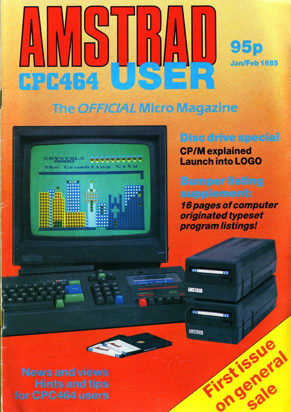AMSTRAD COMPUTER USER MAGAZINE Full Run on Disk ACU PCW/CPC/664/6128 Games