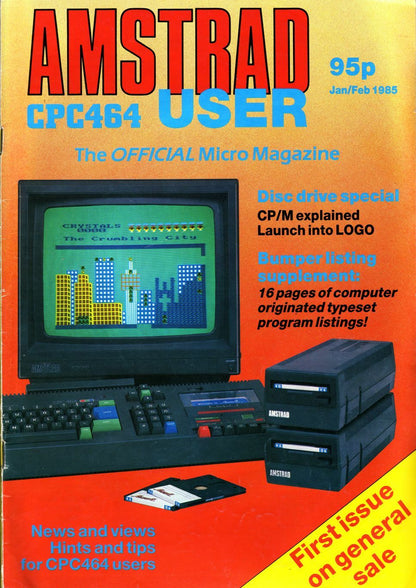 AMSTRAD COMPUTER USER MAGAZINE Full Run on Disk ACU PCW/CPC/664/6128 Games
