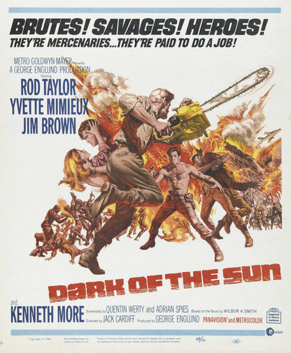 Dark of the Sun aka The Mercanaries (1968) War Drama DVD Public Domain NO CASE