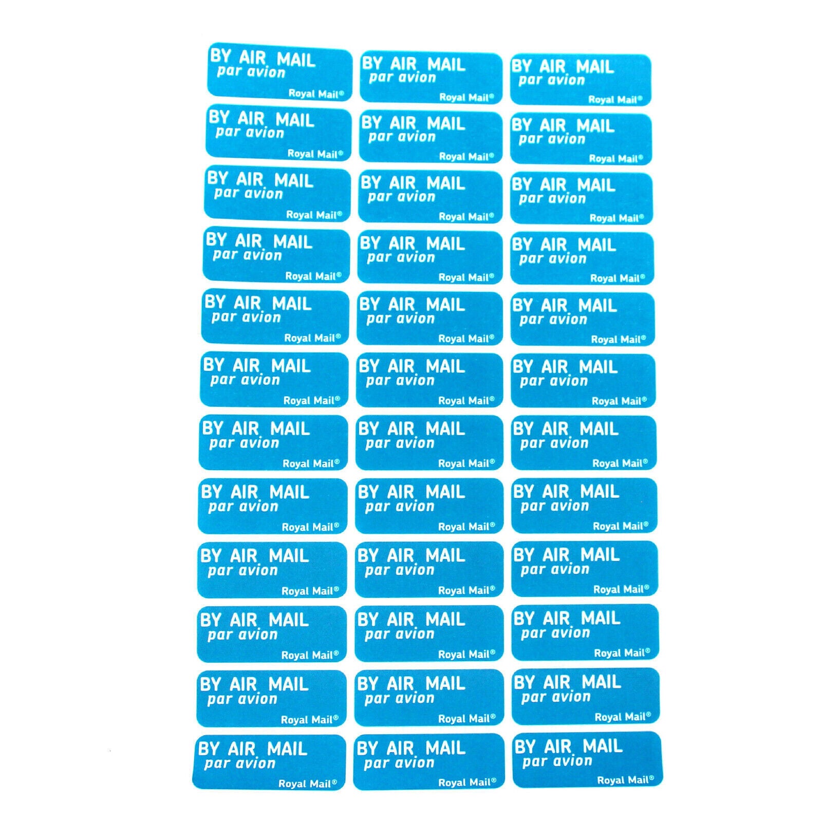 180x Air Mail (Blue) stickers shipping postage labels Par Avion AirMail Genuine