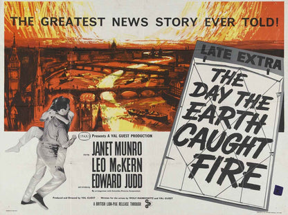 The Day the Earth Caught Fire (1961) Val Guest - Sci-Fi Drama DVD (Disc Only)