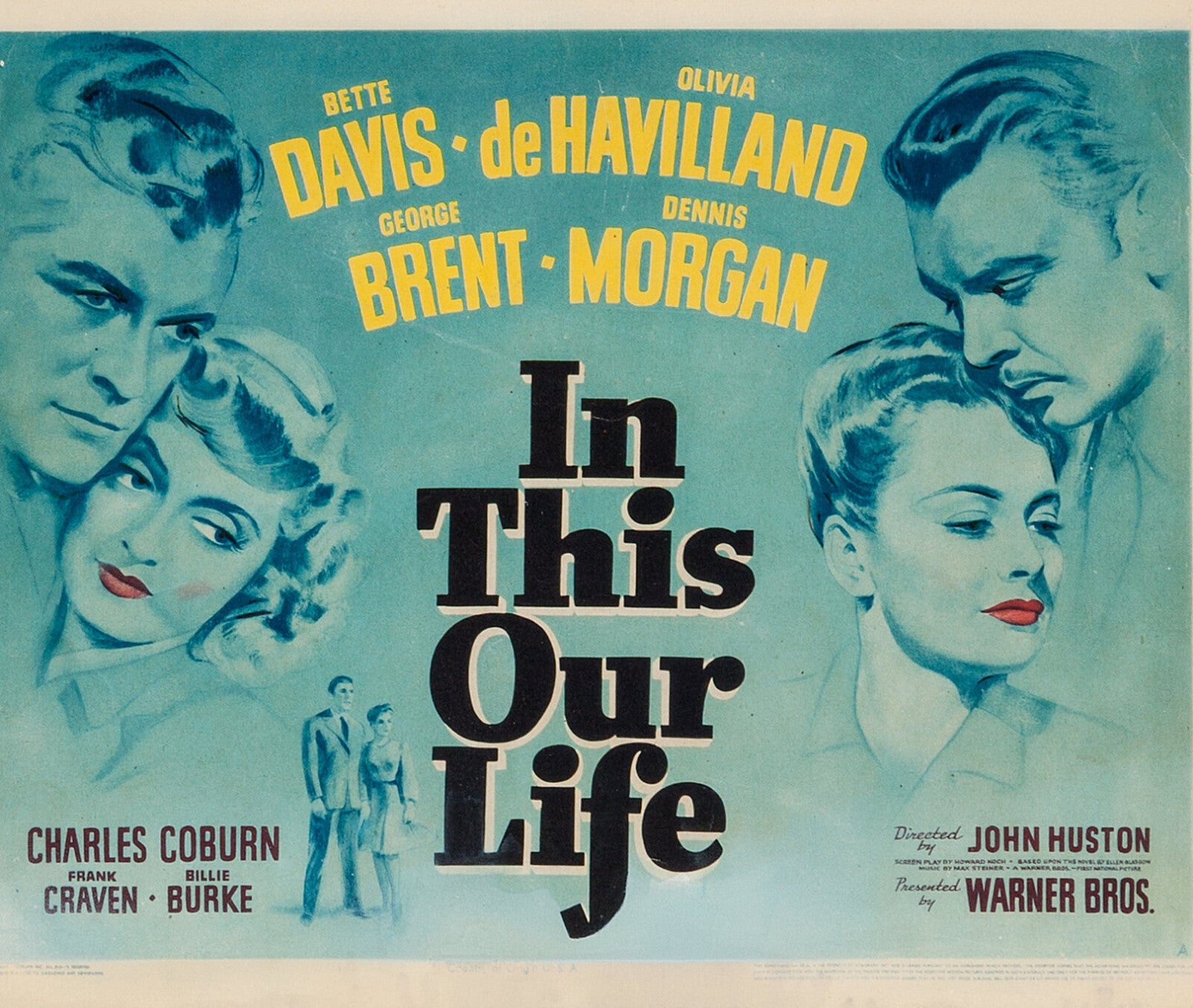 In This Our Life (1942) Romance Bette Davis DVD Public domain film - Disc only