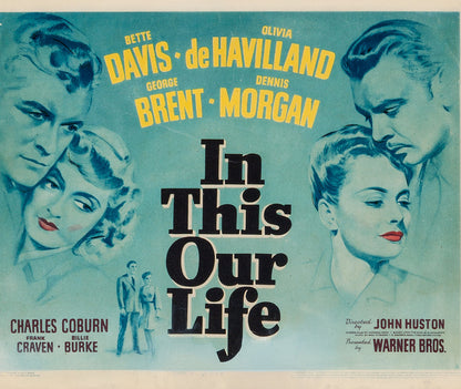 In This Our Life (1942) Romance Bette Davis DVD Public domain film - Disc only