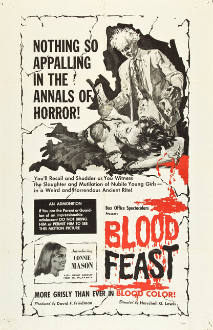 Blood Feast (1963) Horror DVD William Kerwin Public Domain Film (Disc Only)