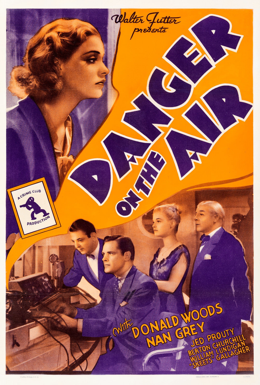 Danger on the Air (1938) Film Noir DVD Public Domain Film (Disc Only)
