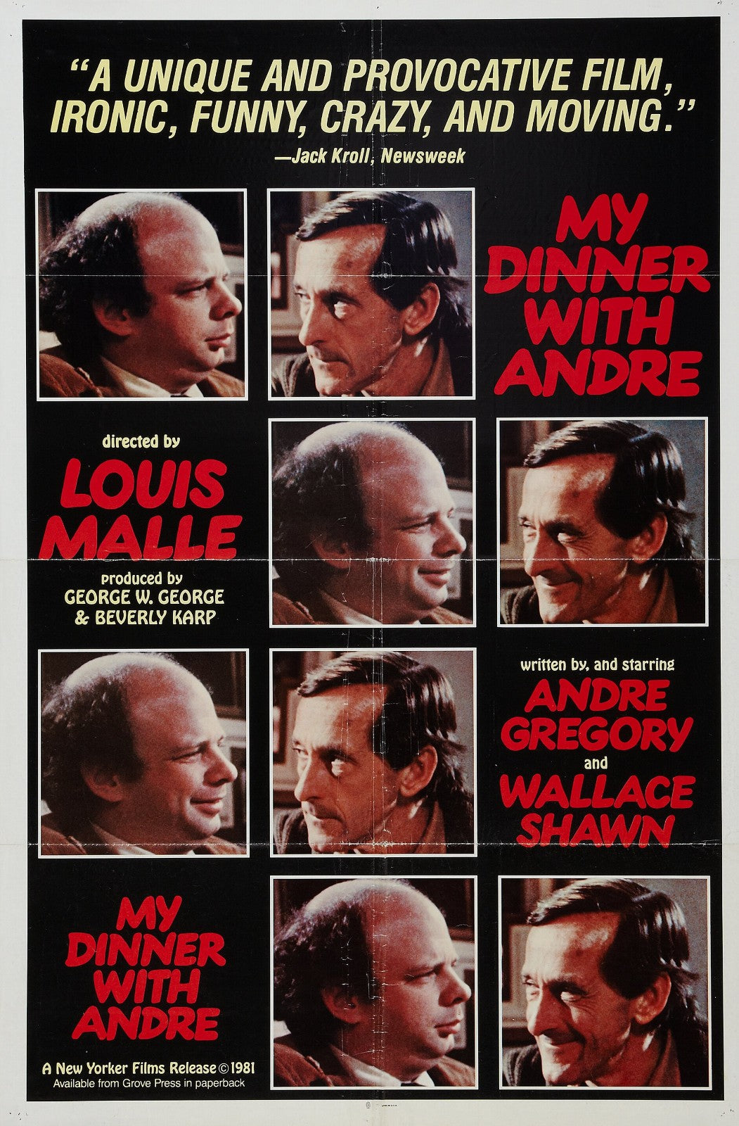 My Dinner with Andre (1981) Louis Malle Drama Gregory Public Domain DVD NO CASE!