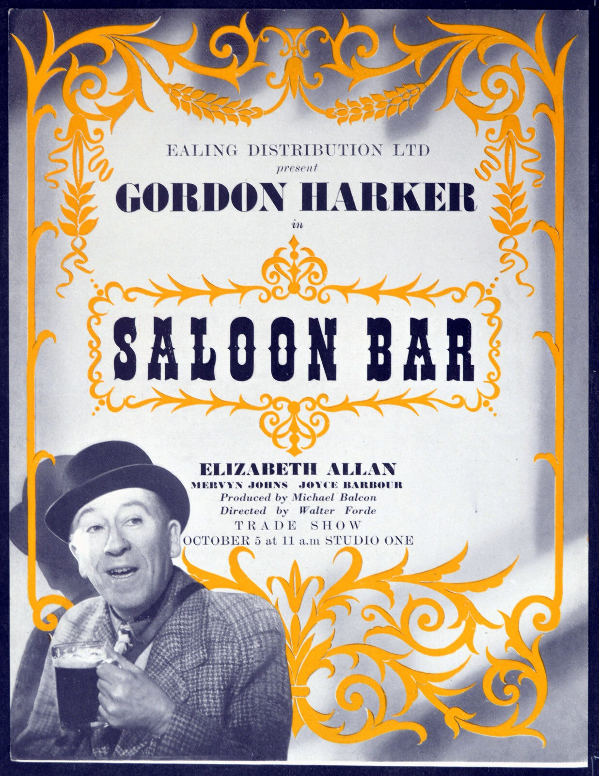 Saloon Bar (1940) Thriller Gordon Harker DVD Public domain film (Disc Only)