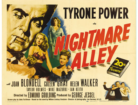 Nightmare Alley (1947) Tyrone Power, Joan Blondell DVD Public domain (Disc Only)