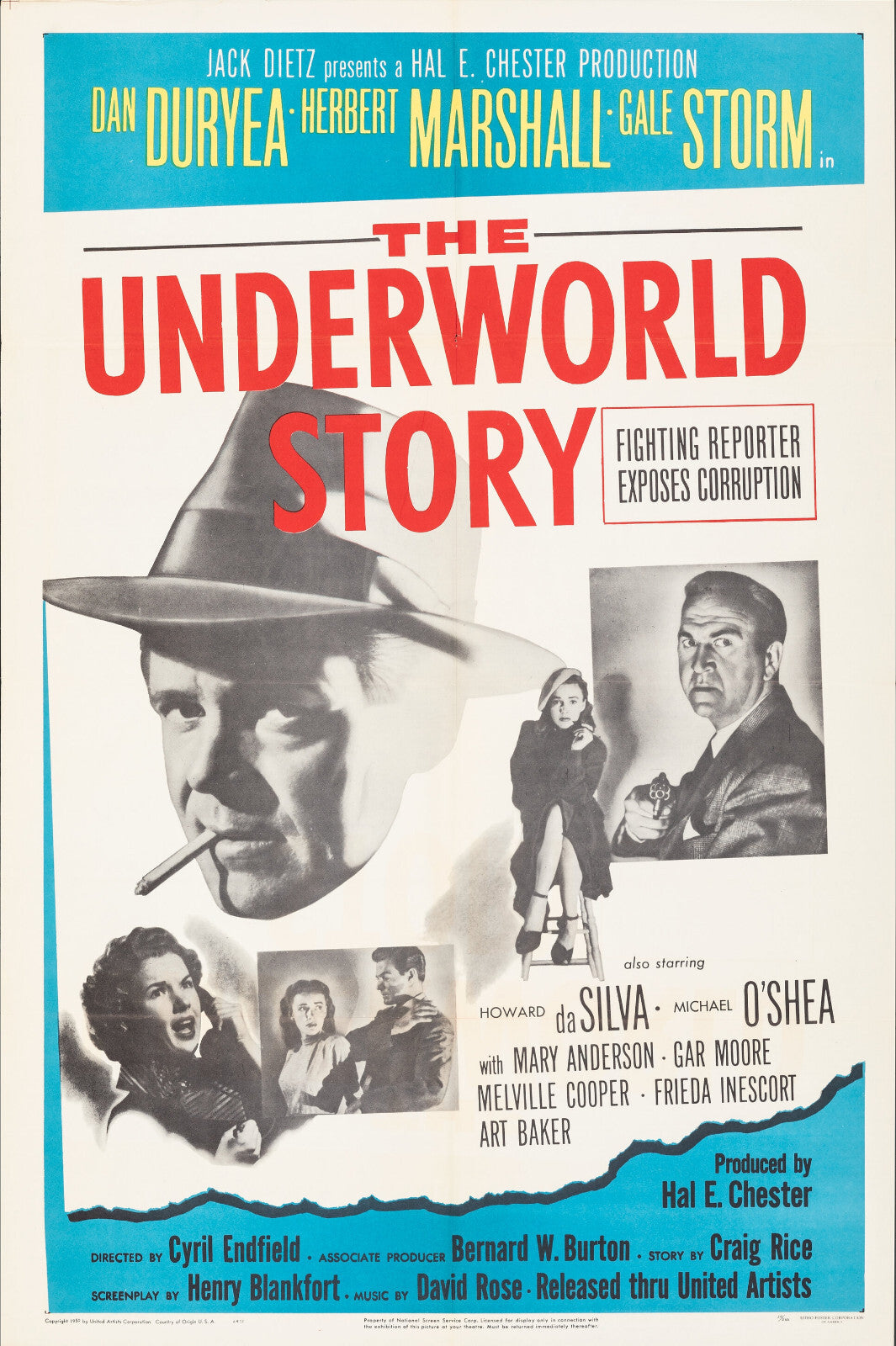 The Underworld Story (1950) Crime Dan Duryea DVD Public Domain Film (Disc Only)