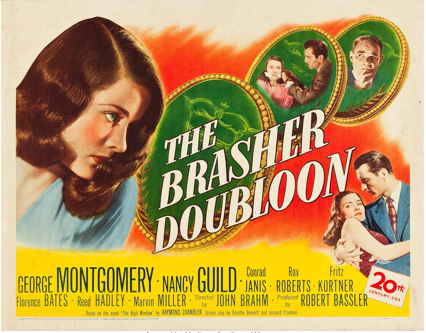 The Brasher Doubloon (1947) George Montgomery DVD Public domain film (Disc Only)