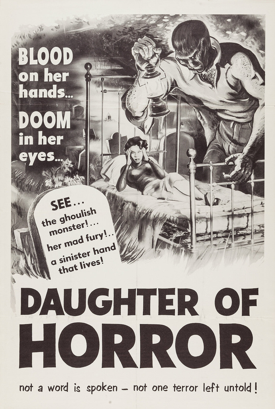 Dementia/Daughter of Horror (1955) Film Noir Horror DVD Public domain Disc Only