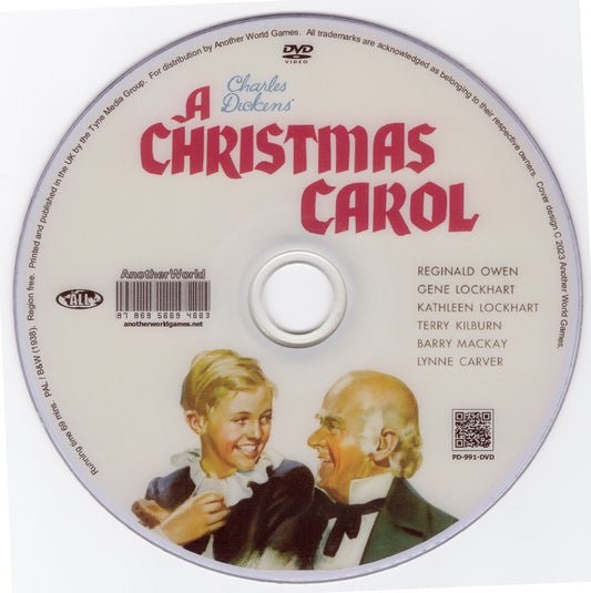 A Christmas Carol (Scrooge) DVD 1938 Reginald Owen, Gene Lockhart B&W Film Movie