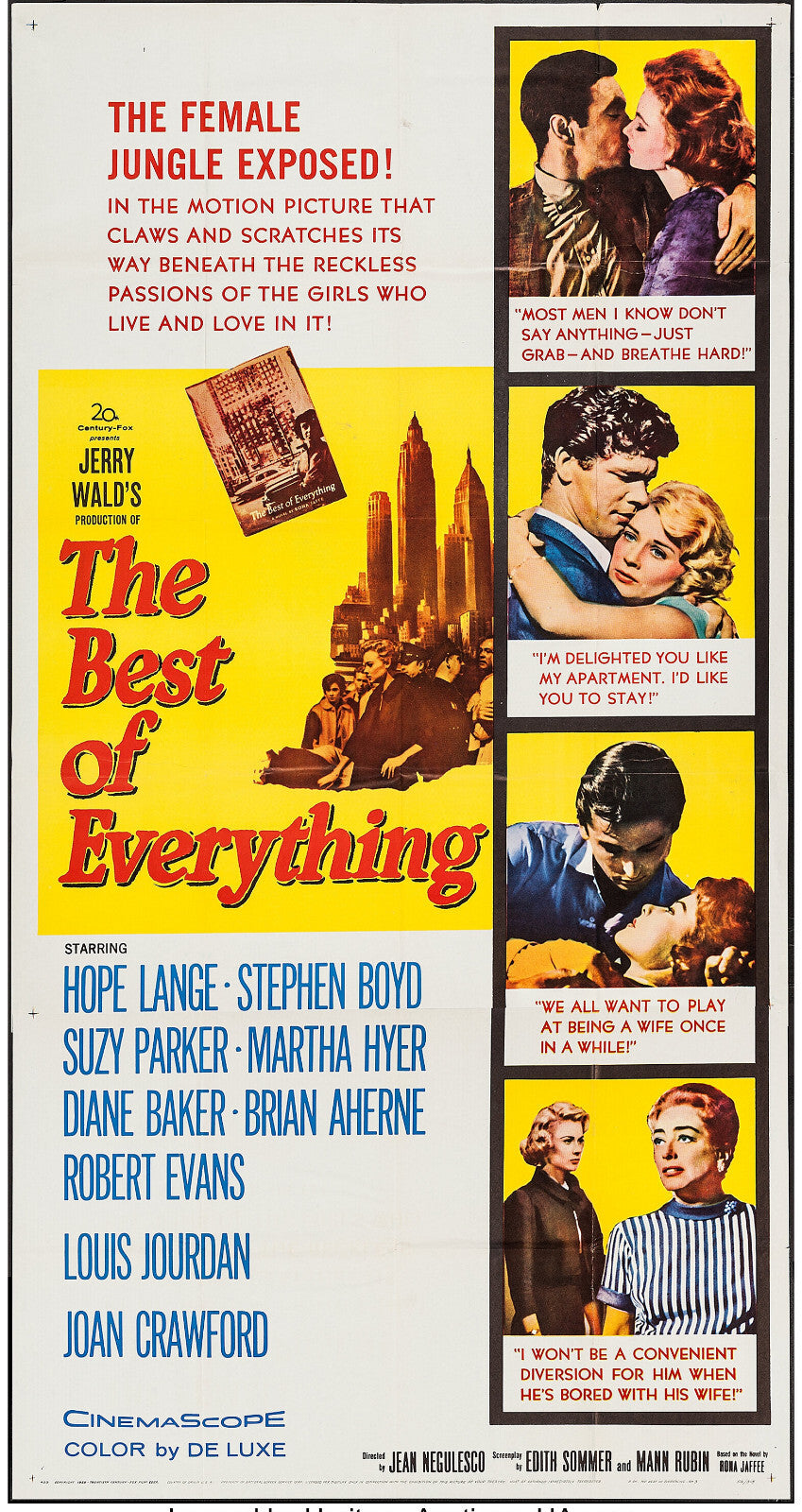 The Best of Everything (1959) Romance DVD Public domain film (Disc Only)