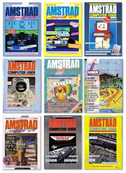 AMSTRAD COMPUTER USER MAGAZINE Full Run on Disk ACU PCW/CPC/664/6128 Games