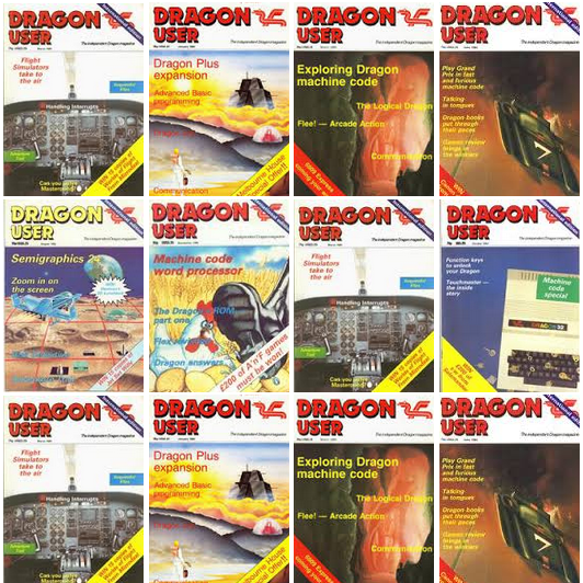 DRAGON USER Magazine Collection on Disk ALL ISSUES (Dragon 32/64 Computer Games)