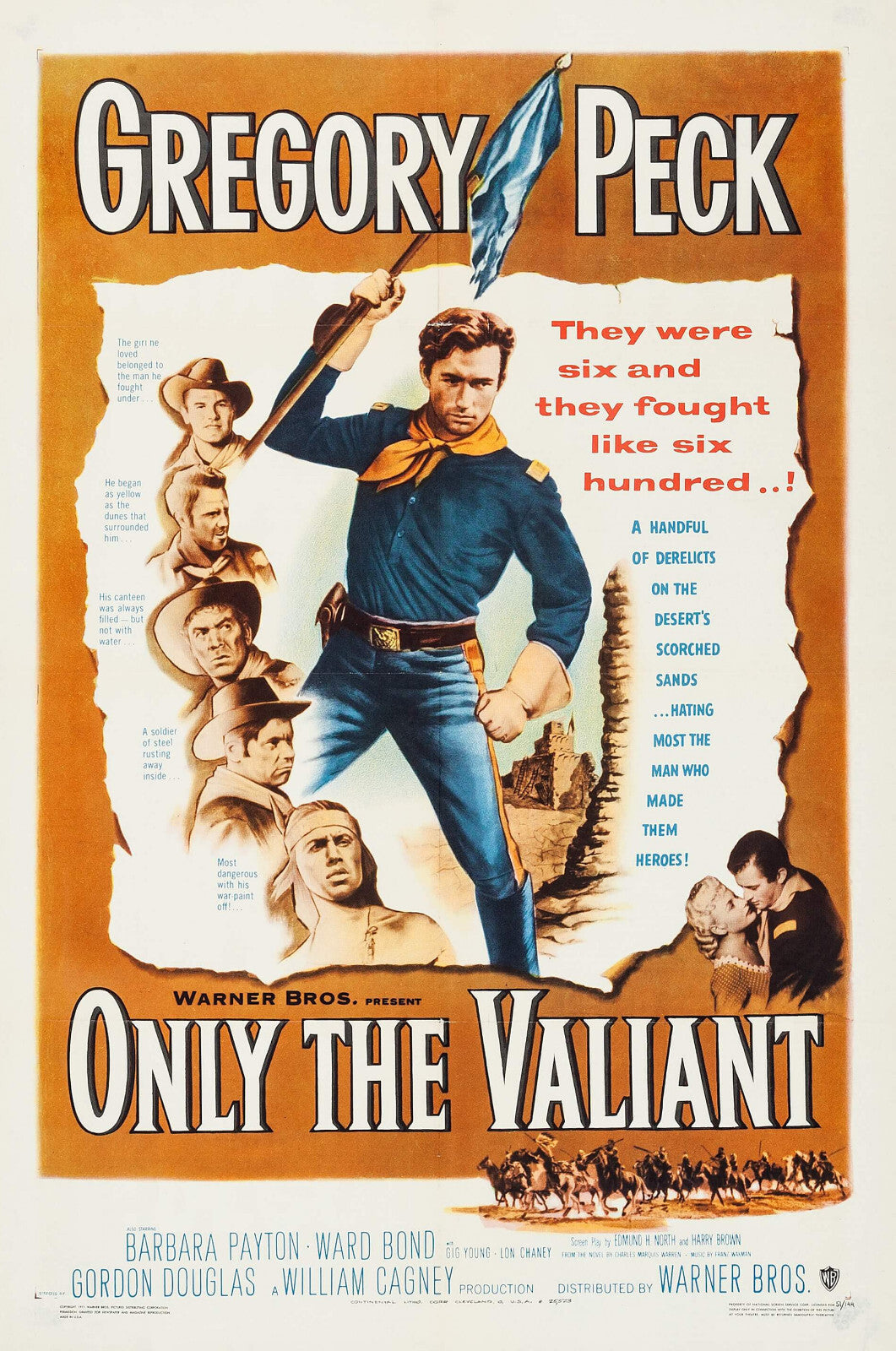Only the Valiant (1951) Western Gregory Peck DVD Public domain film - Disc only