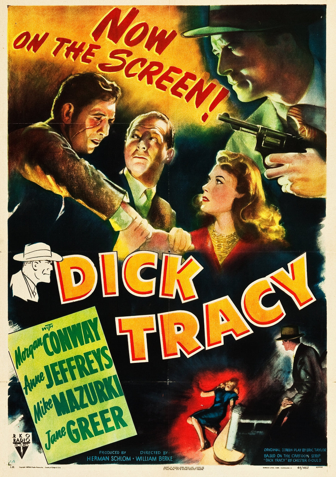 Dick Tracy Detective/Splitface (1945) Film Noir DVD Public Domain Film Disc Only
