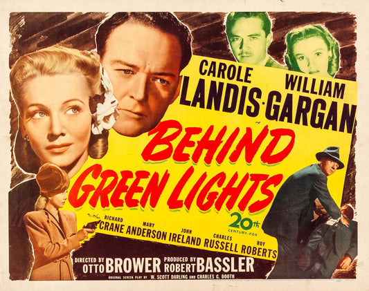 Behind Green Lights (1946) Film Noir DVD Carole Landis Public Domain (Disc Only)