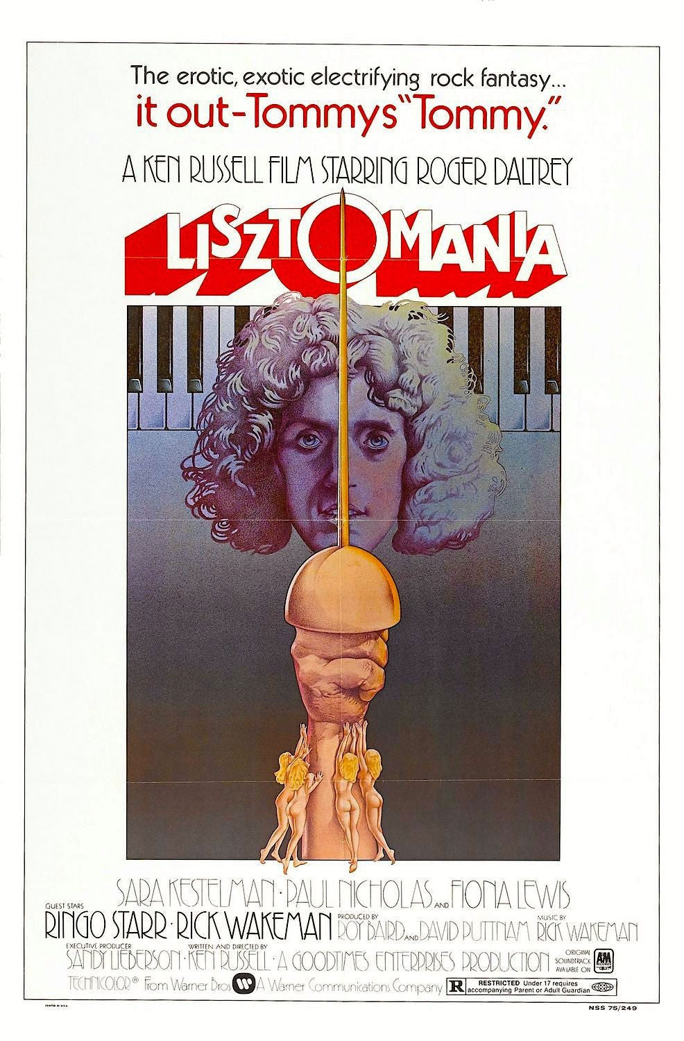 Lisztomania (1975) Ringo Starr, Roger Daltrey, Public Domain Music DVD NO CASE