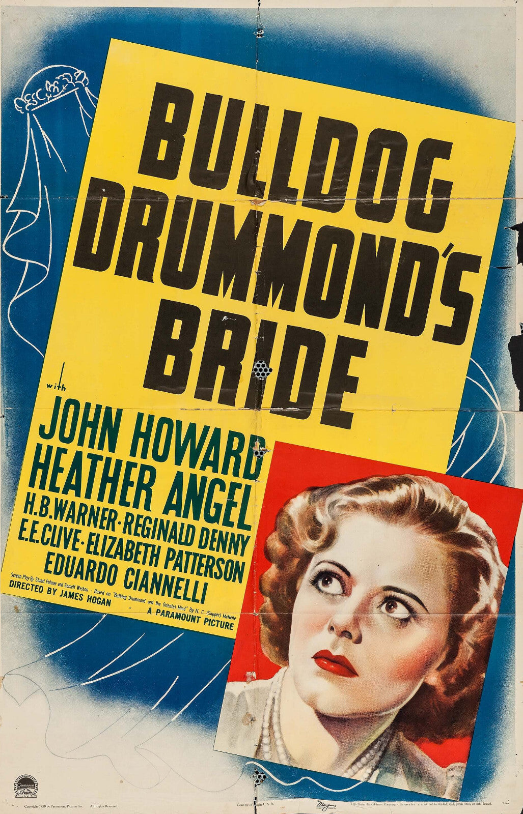 Bulldog Drummond's Bride (1939) DVD John Howard Public Domain Film (Disc Only)