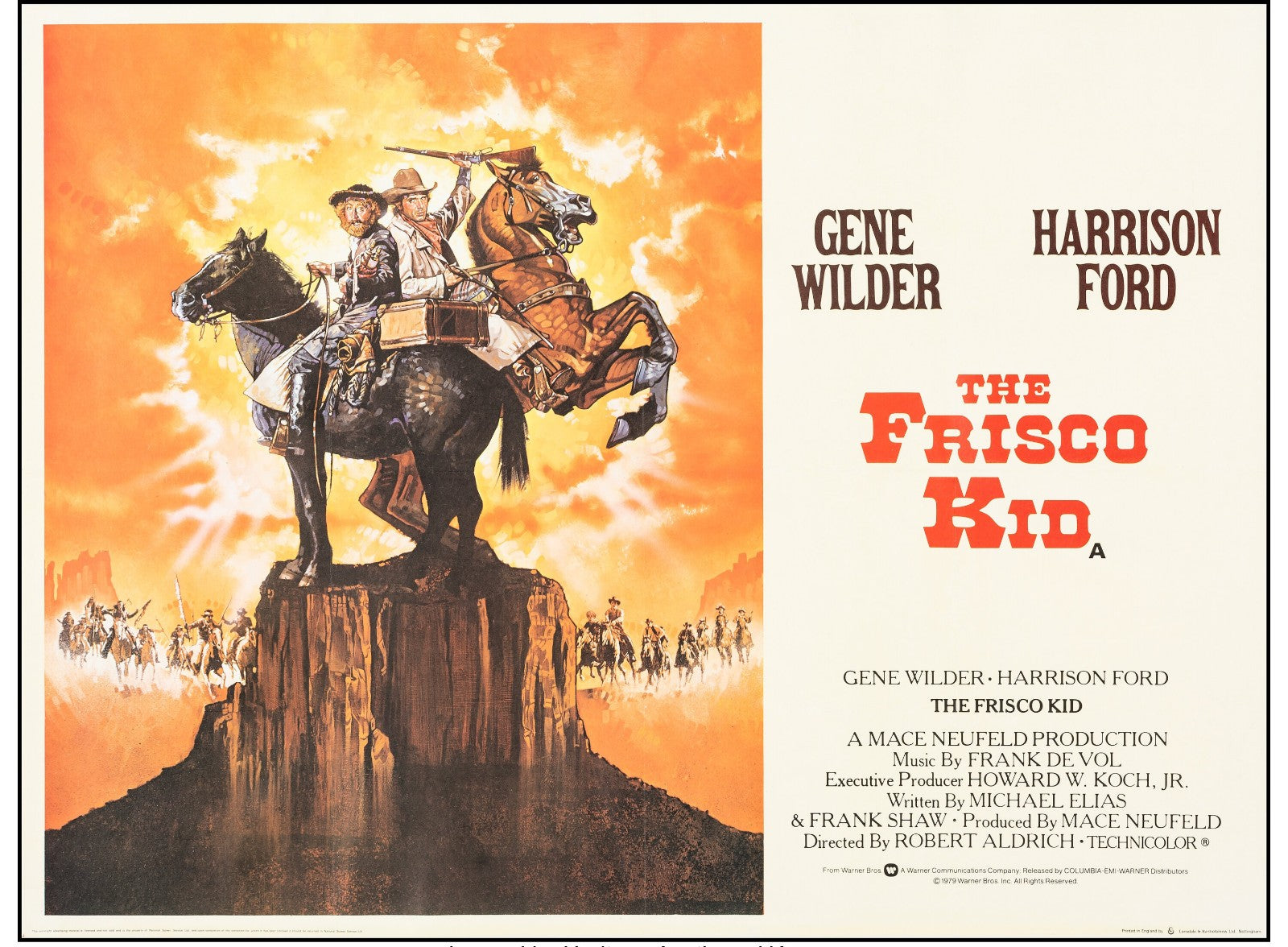The Frisco Kid 1979 Gene Wilder Harrison Ford Public Domain Western DVD NO CASE