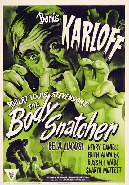 The Body Snatcher (1945) Boris Karloff, Bela Lugosi DVD Public domain Disc Only