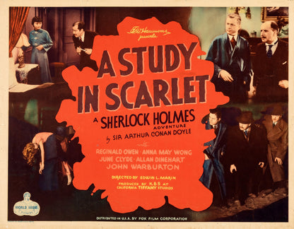 A Study in Scarlet (1933) Film Noir DVD Reginald Owen Public Domain (Disc Only)