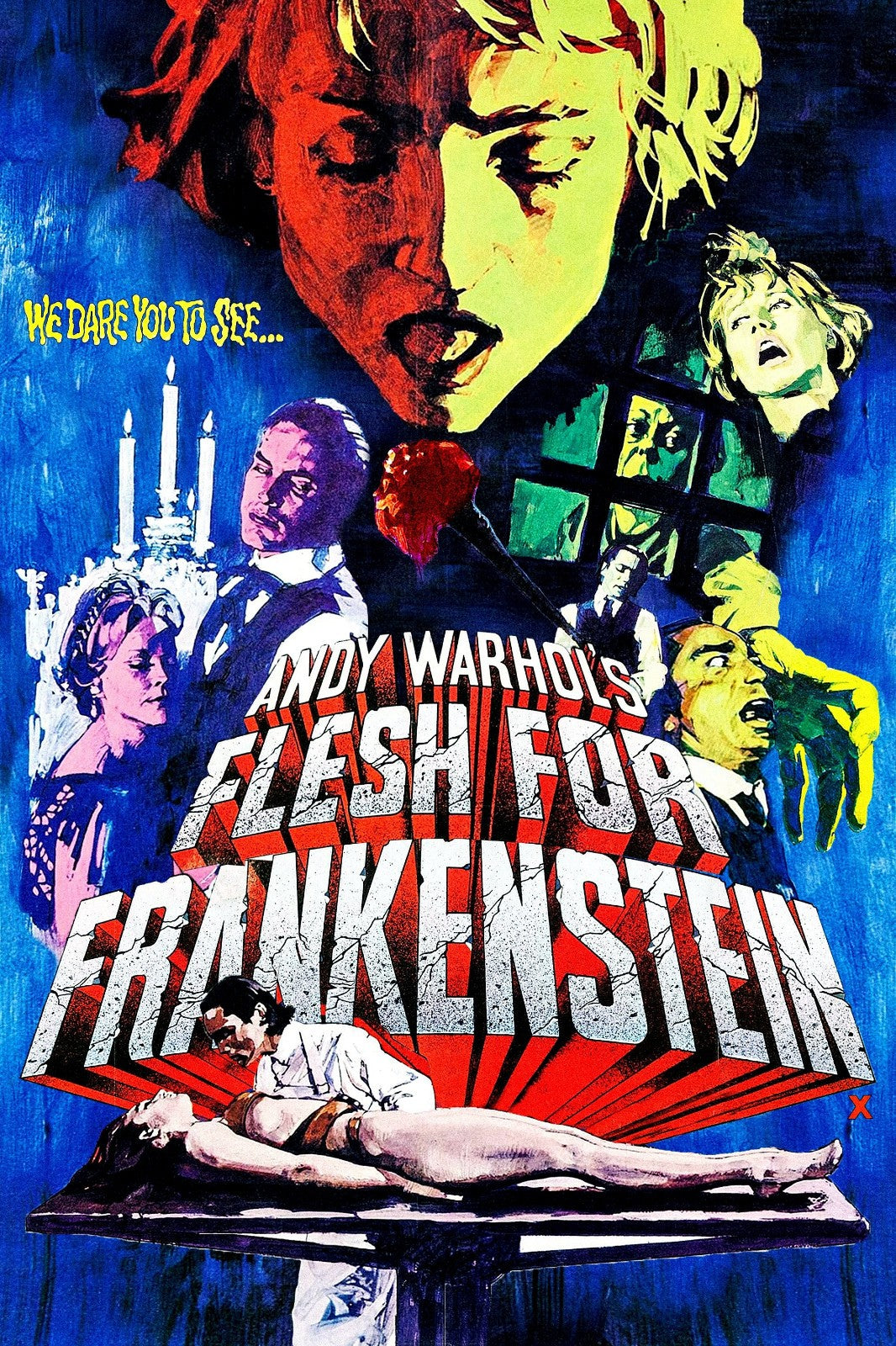 Andy Warhol's Flesh for Frankenstein (1973) Horror, Public Domain DVD NO CASE