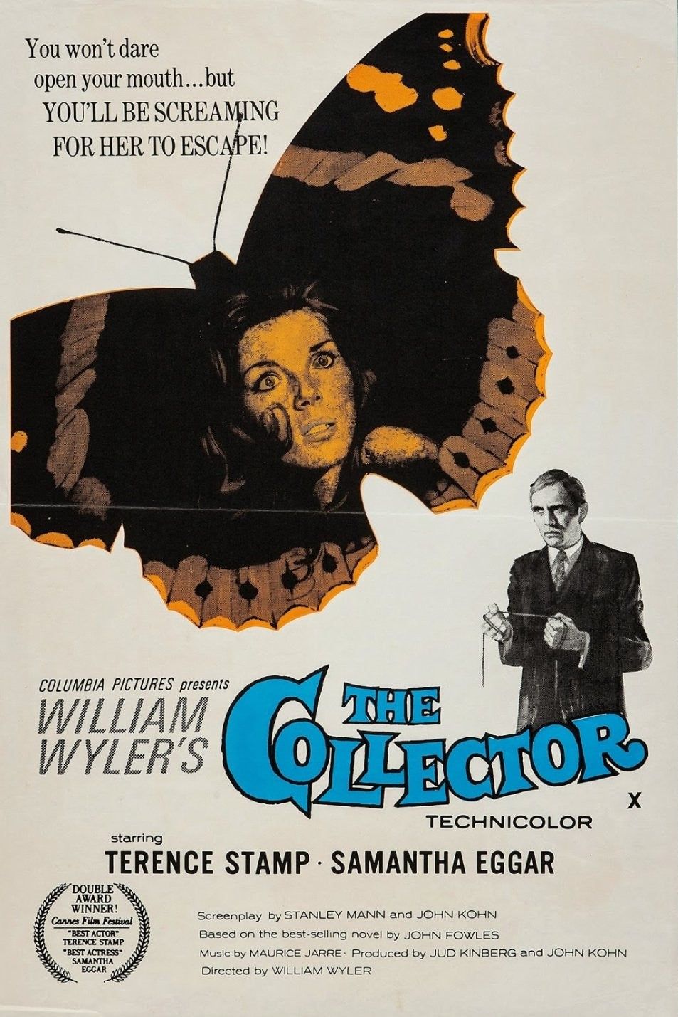 The Collector (1965) Terence Stamp, Samantha Eggar, Public Domain DVD NO CASE