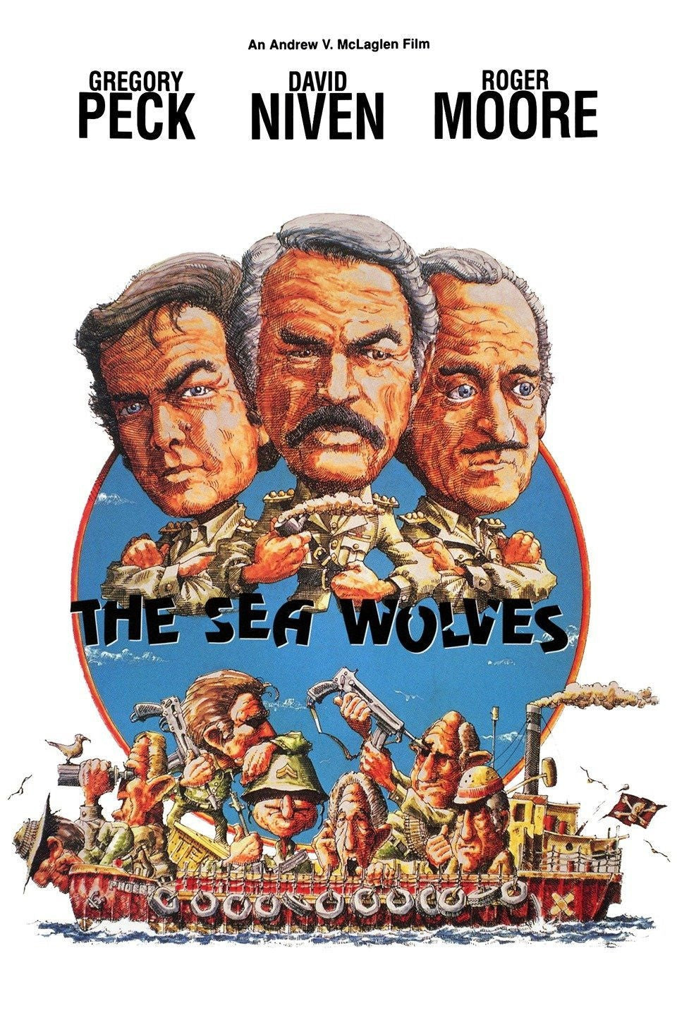 The Sea Wolves 1980 War film Gregory Peck Roger Moore Public Domain DVD NO CASE
