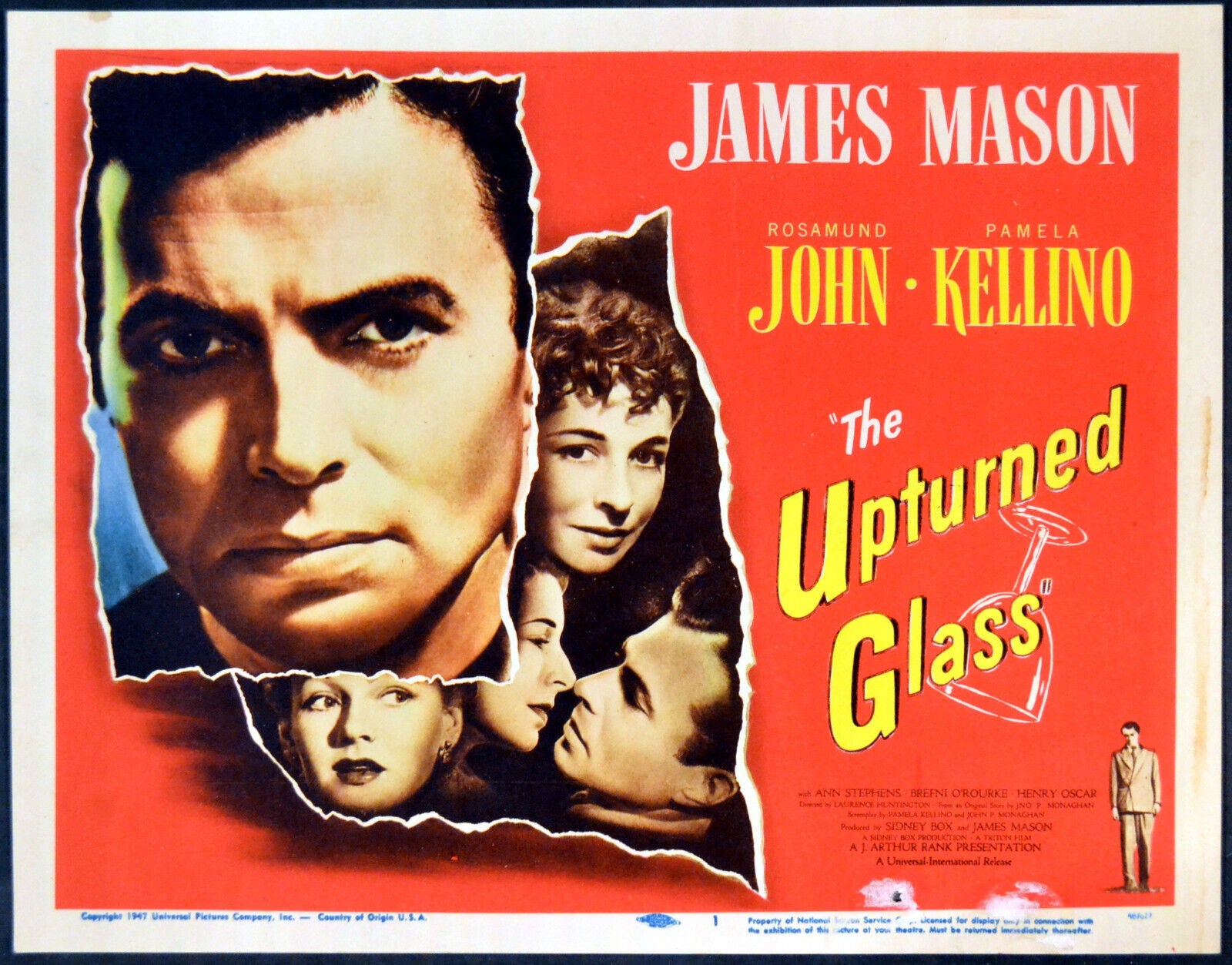 The Upturned Glass (1947) Crime James Mason DVD Public domain film (Disc Only)