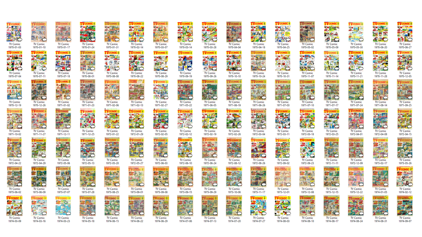 TV Comic (1970s/1980s) The Comic Book Archive - 396 Issues! (2 Disc Set)
