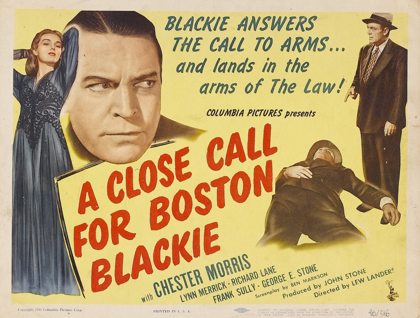 A Close Call for Boston Blackie (1946) Film Noir Public Domain Film (DVD Only)