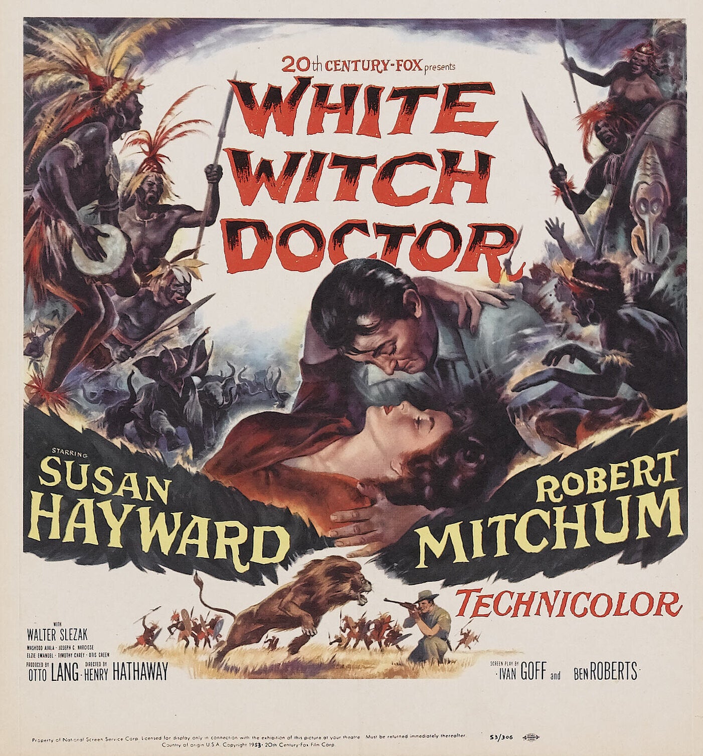 White Witch Doctor (1953) Susan Hayward, Robert Mitchum DVD PD Film (Disc Only)