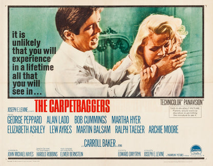 The Carpetbaggers (1964) Alan Ladd, George Peppard Public Domain DVD - NO CASE