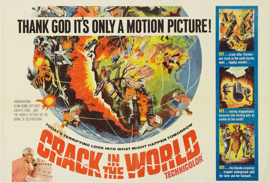 Crack in the World (1965) Sci-Fi Disaster Dana Andrews DVD Public Domain NO CASE
