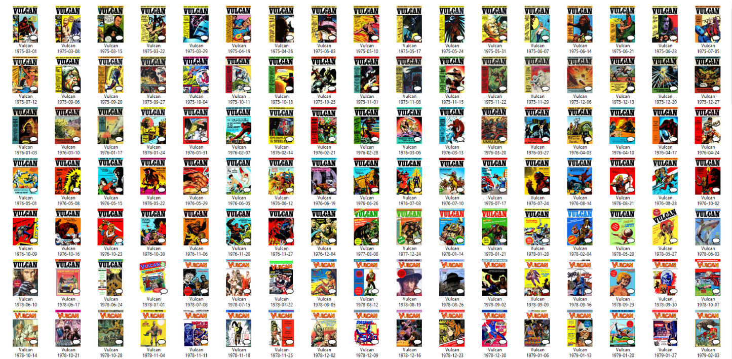 VULCAN: The Comic, Annual & Holiday Special Collection 2xDVD Set Over 180 issues