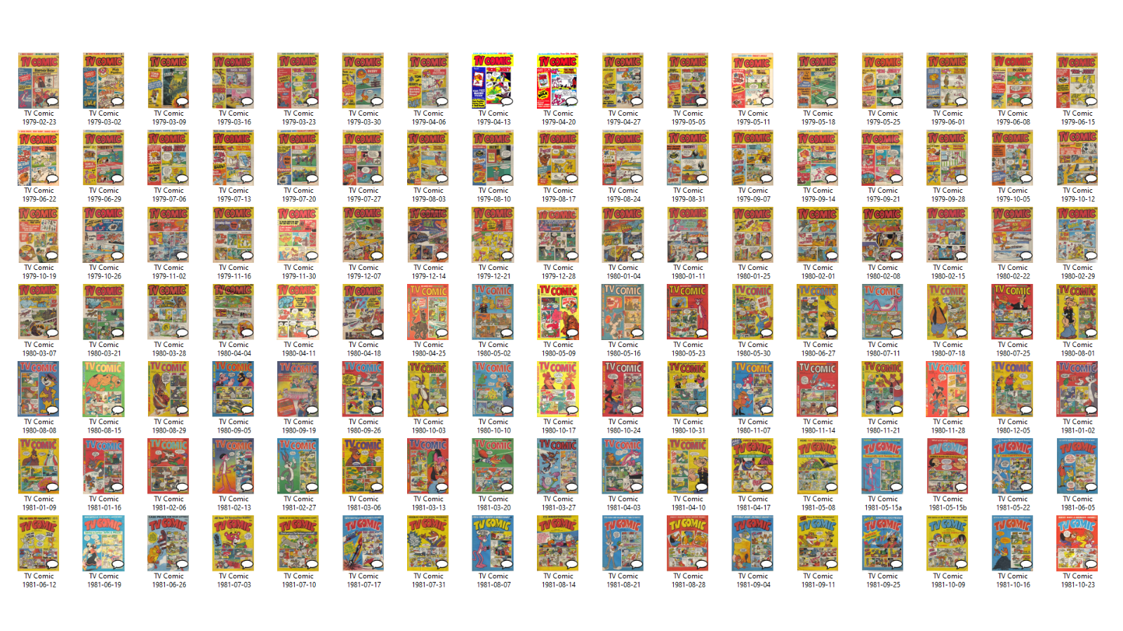 TV Comic (1970s/1980s) The Comic Book Archive - 396 Issues! (2 Disc Set)