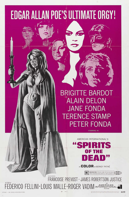 Spirits of the Dead (1968) Horror, Jane & Peter Fonda, Public Domain DVD NO CASE