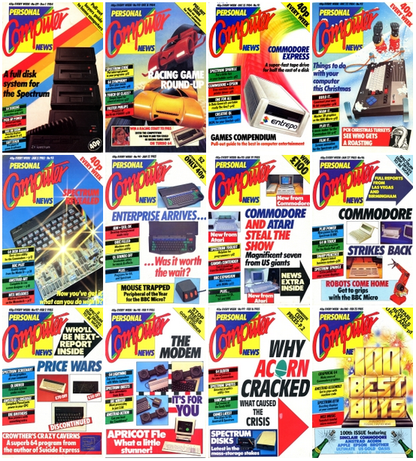 PERSONAL COMPUTER NEWS MAGAZINE Full Run on Disk PCN Apple/ZX81/Atom/Vic20 Games