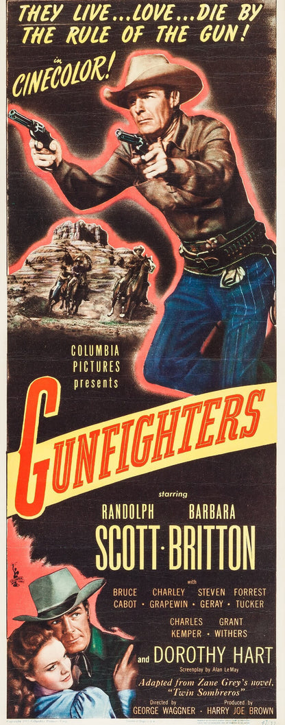 Gunfighters (1947) Western Randolph Scott DVD Public domain film (Disc Only)