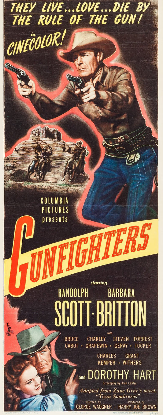 Gunfighters (1947) Western Randolph Scott DVD Public domain film (Disc Only)