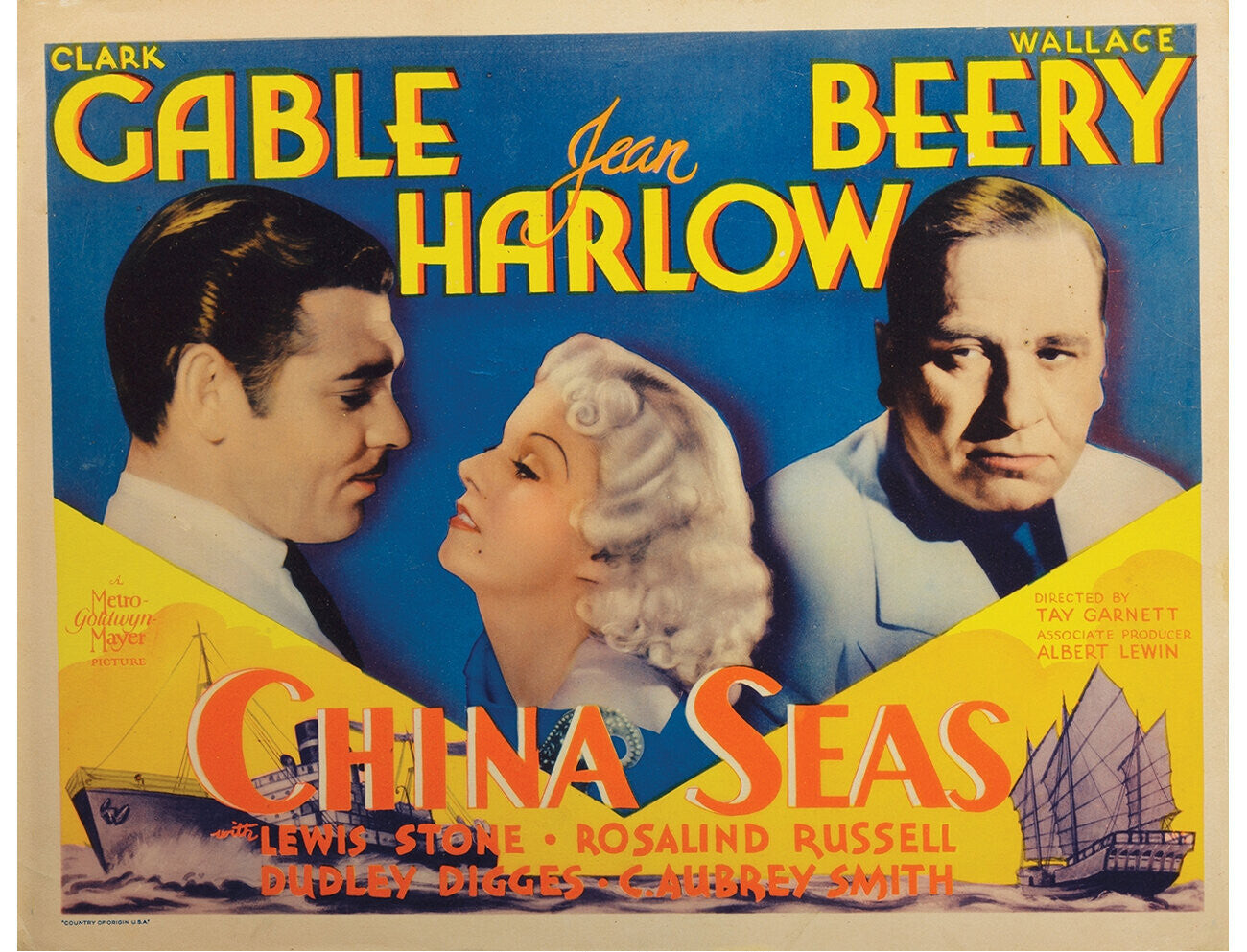 China Seas (1935) Adventure – Clark Gable & Jean Harlow – DVD Public domain film